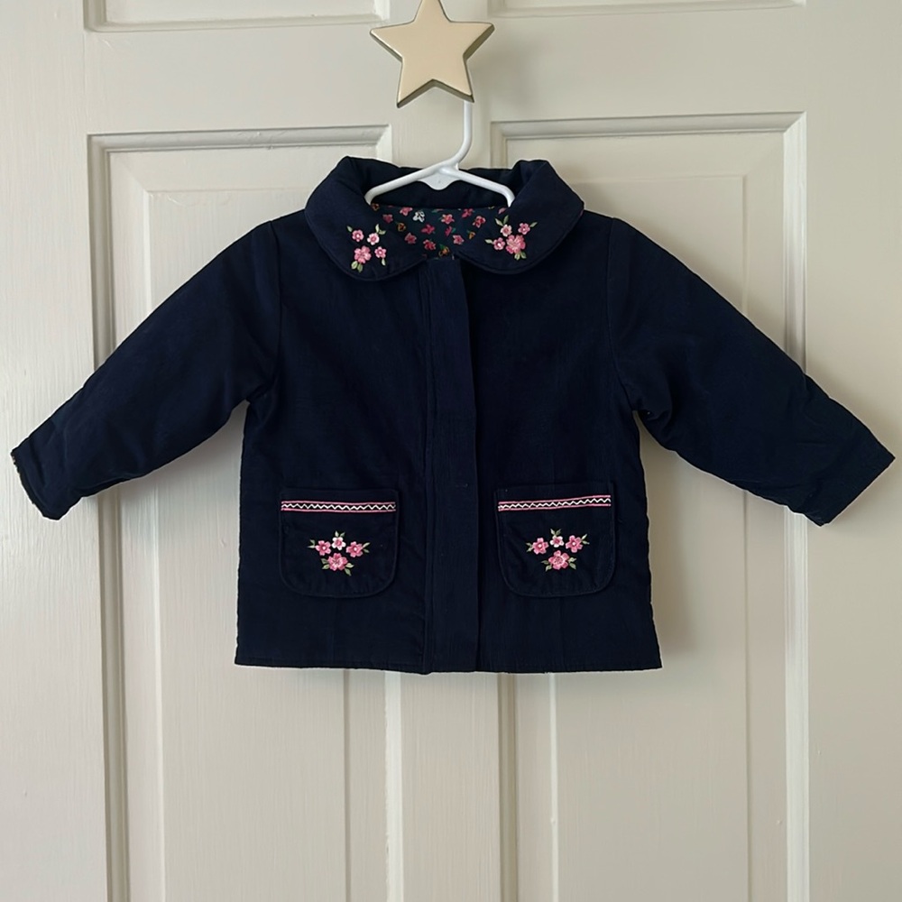 Baby girl reversible corduroy jacket, size 2T